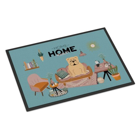 Carolines Treasures 18 x 27 in. Fawn English Bulldog Sweet Home Indoor or Outdoor Mat CK7969MAT